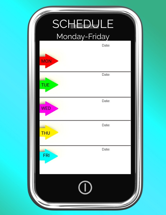 Schedule Template | PosterMyWall