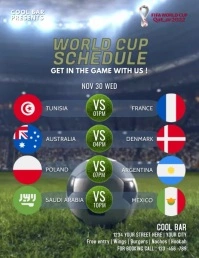 SCHEDULE WORLD CUP, qatar 2022 Volante (Carta US) template