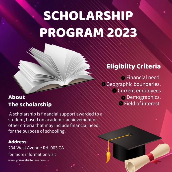 scholarship & graduation Wpis na Instagrama template