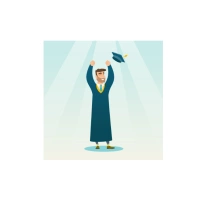 Scholarship cap Logo template