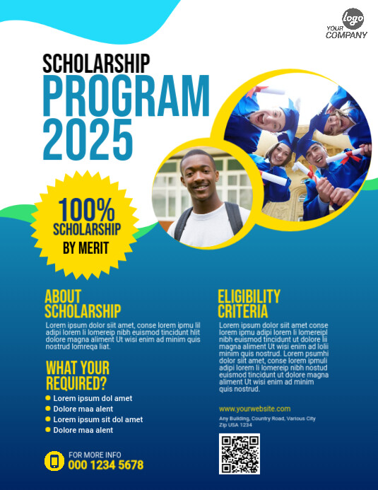 Scholarship Flyer Template PosterMyWall Scholarship Flyer Template PosterMyWall