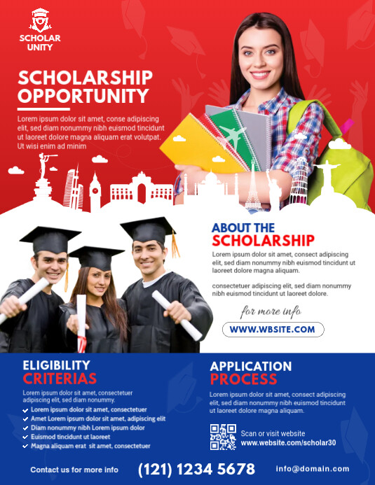 Scholarship Flyer Template Pamflet (Letter AS)