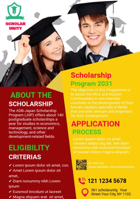 Scholarship flyer template PosterMyWall Scholarship flyer template PosterMyWall
