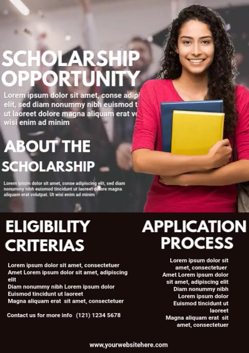 Scholarship Flyer Template PosterMyWall Scholarship Flyer Template PosterMyWall