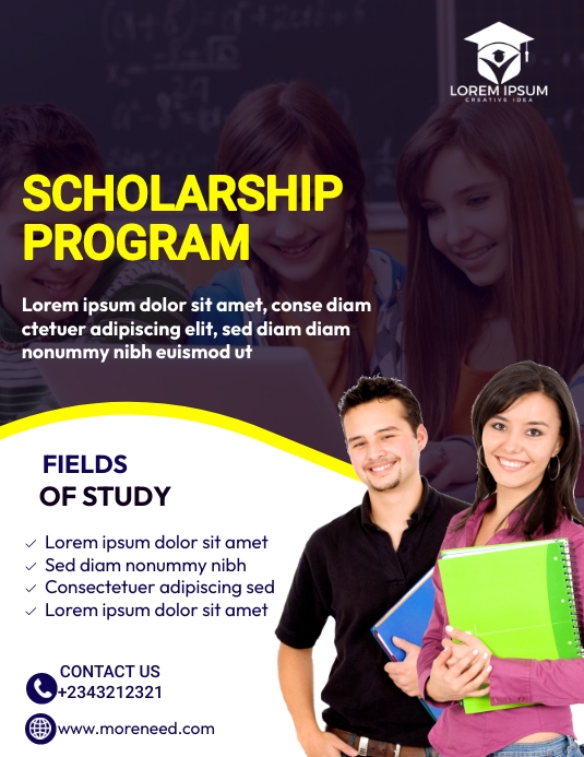 Scholarship Flyer Template PosterMyWall Scholarship Flyer Template PosterMyWall