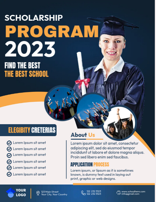 Scholarship Program 2023 Flyer (US Letter) template