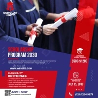 Scholarship Program Ad Instagram Post template