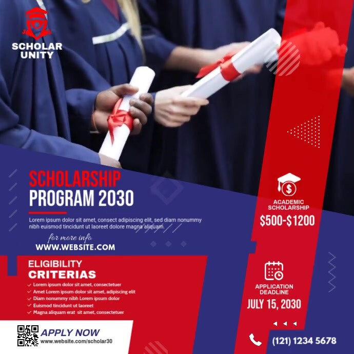 Scholarship Program Ad Template | PosterMyWall