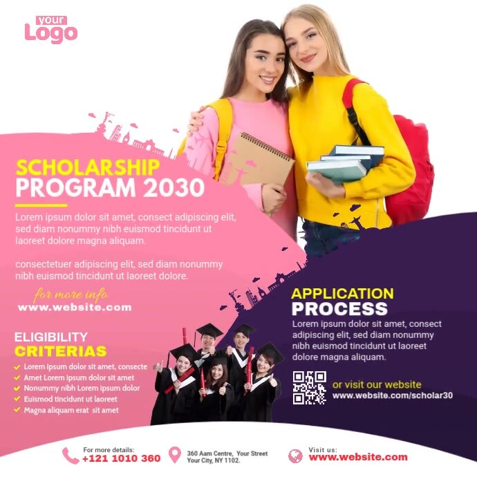 Academic Program Ad Scholarship Program Ad Template | PosterMyWall