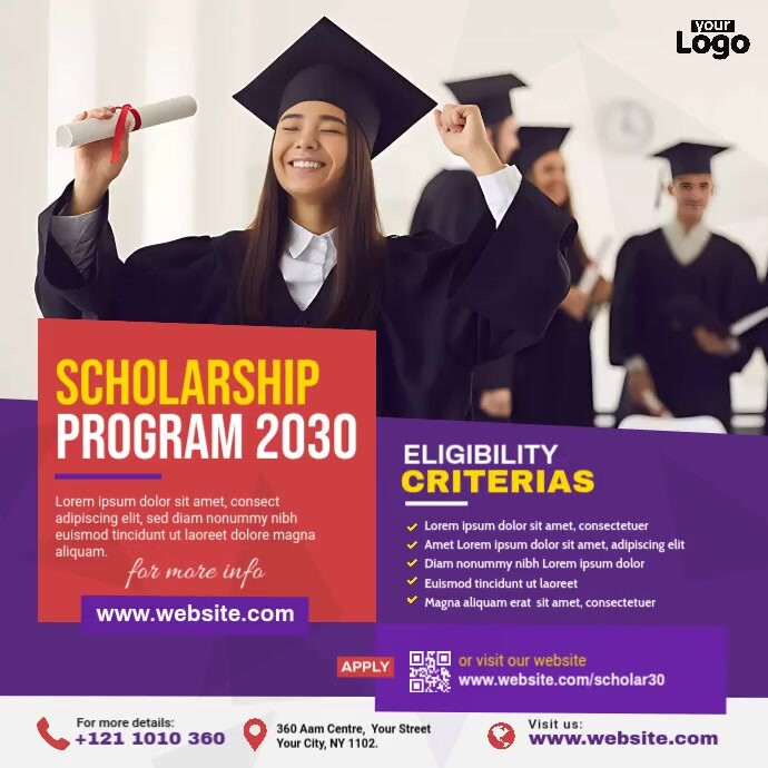 Scholarship Program Ads Template | PosterMyWall