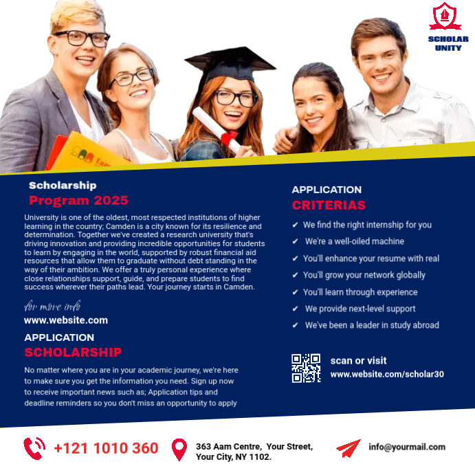 Academic Program Ad Copy of Scholarship Program Ads | PosterMyWall