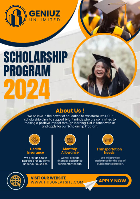 Scholarship Program Advertising Template | PosterMyWall