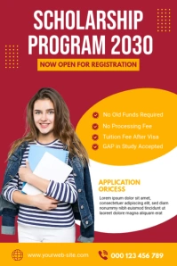 Scholarship Program Banner 4' × 6' template