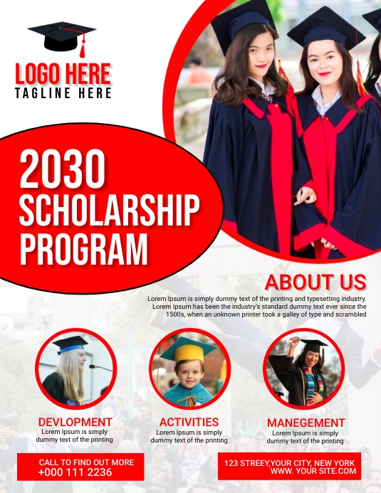 SCHOLARSHIP PROGRAM Flyer (US Letter) template