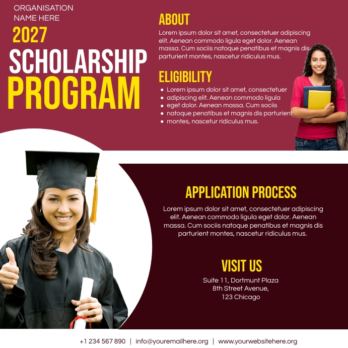 scholarship program Instagram-opslag template