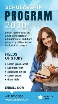 Scholarship Program Education Banner Ad Instagram Story template