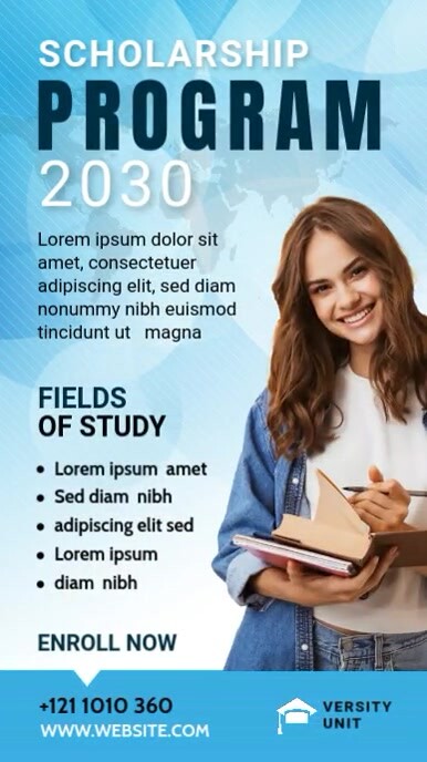 Scholarship Program Education Banner Ad Template | PosterMyWall