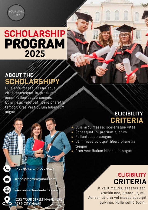 SCHOLARSHIP PROGRAM FLYER Template | PosterMyWall