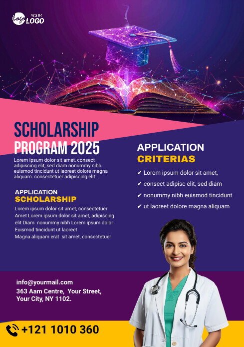 Scholarship Program Flyer A4 template