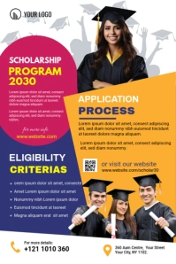 Scholarship Program Flyer Pinterest Grafieka template