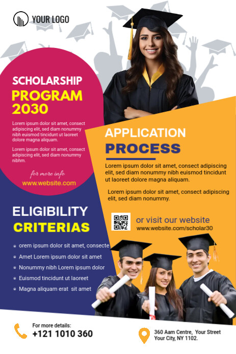 Scholarship Program Flyer Template | PosterMyWall