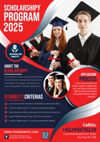 Scholarship Program Flyer Design A4 template