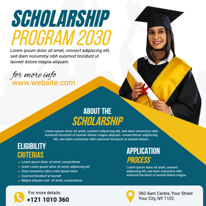 Copy of Scholarship Program Flyer PosterMyWall