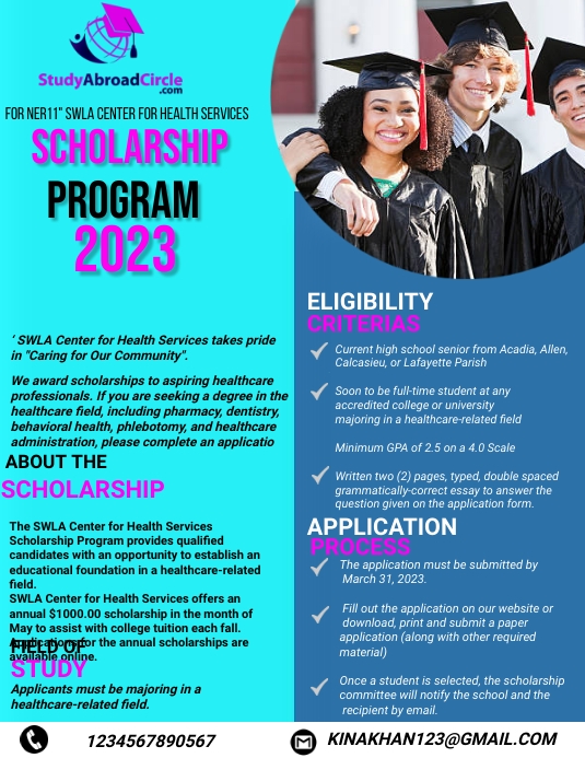Example Program Fliers scholarship program flyer Template | PosterMyWall
