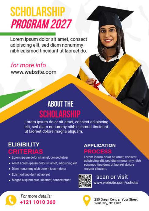 Scholarship Program Flyer Template | PosterMyWall