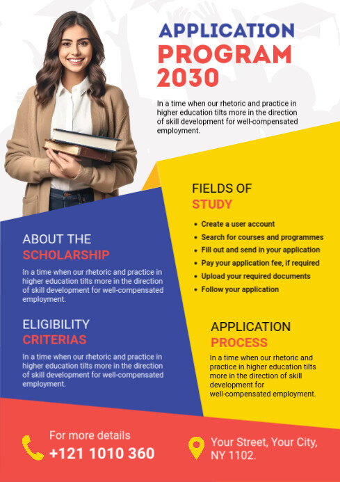 Plantilla de Scholarship Program Flyer Design | PosterMyWall
