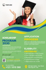 Scholarship Program Flyer Pinterest Graphic template