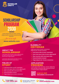Scholarship Program Flyer A4 template