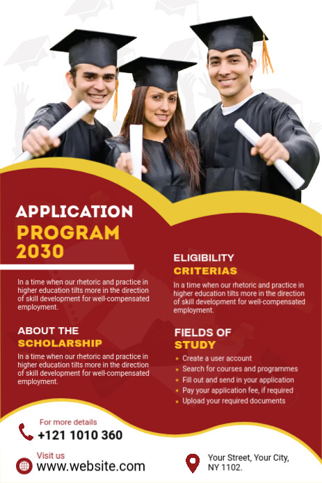 Scholarship Program Flyer Template | PosterMyWall