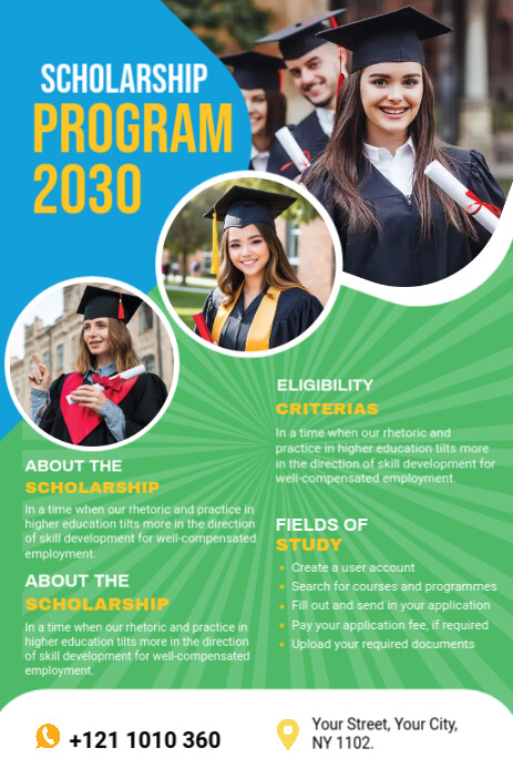 Scholarship Program Flyer Design Template | PosterMyWall