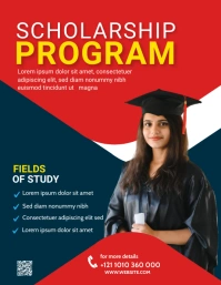 Scholarship Program Flyer Template Folheto (US Letter)