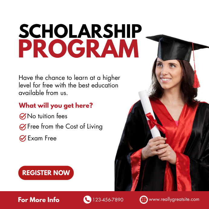 SCHOLARSHIP PROGRAM FLYERS Instagram Post template