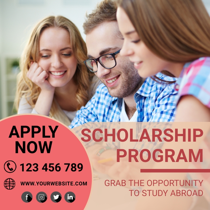 Scholarship Program Instagram Template | PosterMyWall
