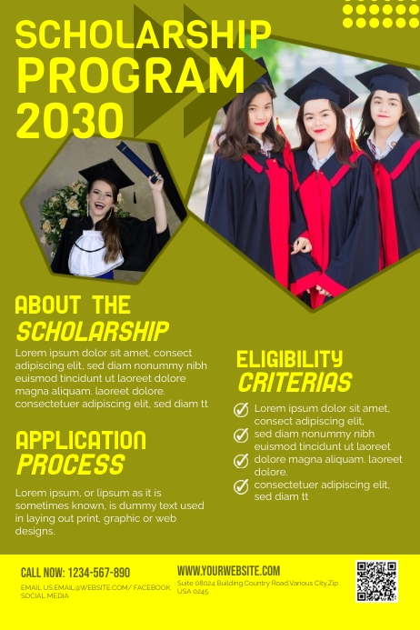 Scholarship Program Poster Template | PosterMyWall