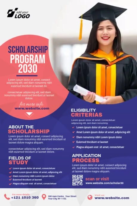 Scholarship Program Poster Template | PosterMyWall