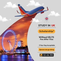 Scholarship Study in UK Instagram 帖子 template