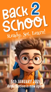 back to school, book fair, reading contest, event Instagram Story template