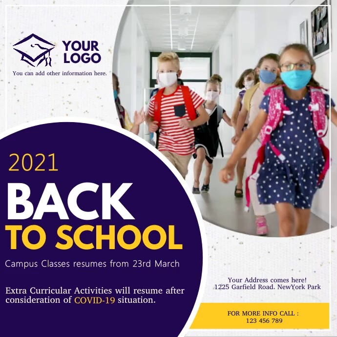 school, back to school, back 2 school bash Instagram Post template