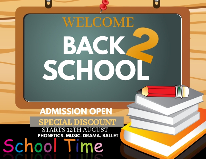 school (7) Løbeseddel (US Letter) template