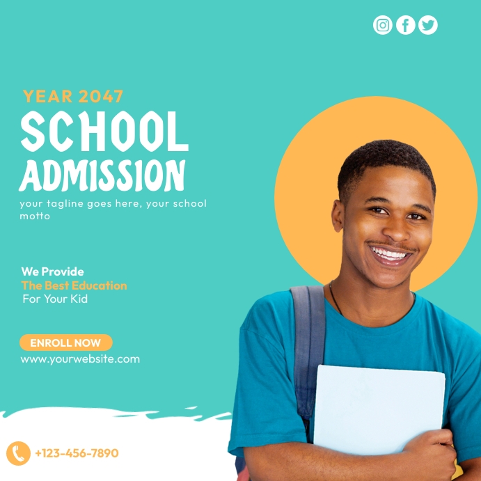 School (4) Wpis na Instagrama template