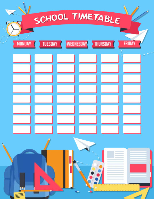 Mytimetable School Academic Timetable Template | PosterMyWall
