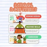 School Activities Schedule Instagram Post template