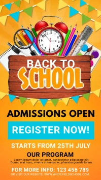 school admission, back to school, school Instagram Story template