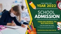 school admission, back to school, school Видеообложка профиля Facebook (16:9) template
