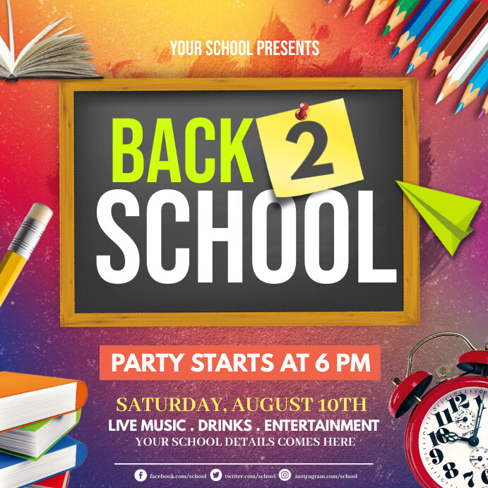 school admission, back to school, school Wpis na Instagrama template