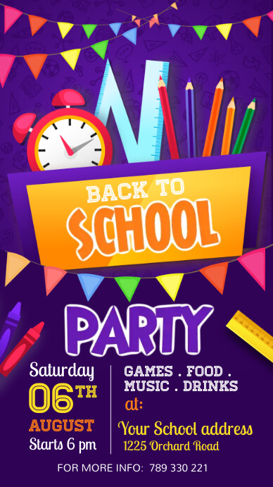 school admission, back to school, school Instagram Story template